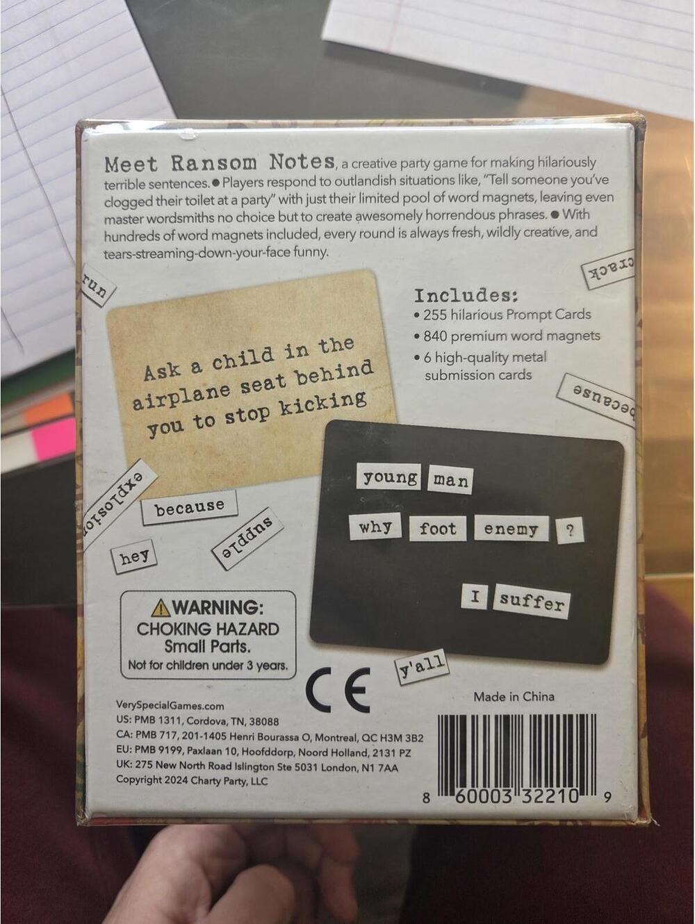 ( sealed) Ransom Notes - The Ridiculous Word Magnet Game - Picture 5 of 8